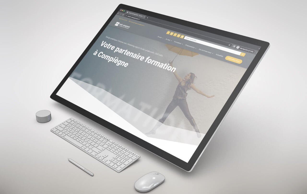Vue du site internet créé pour media-management