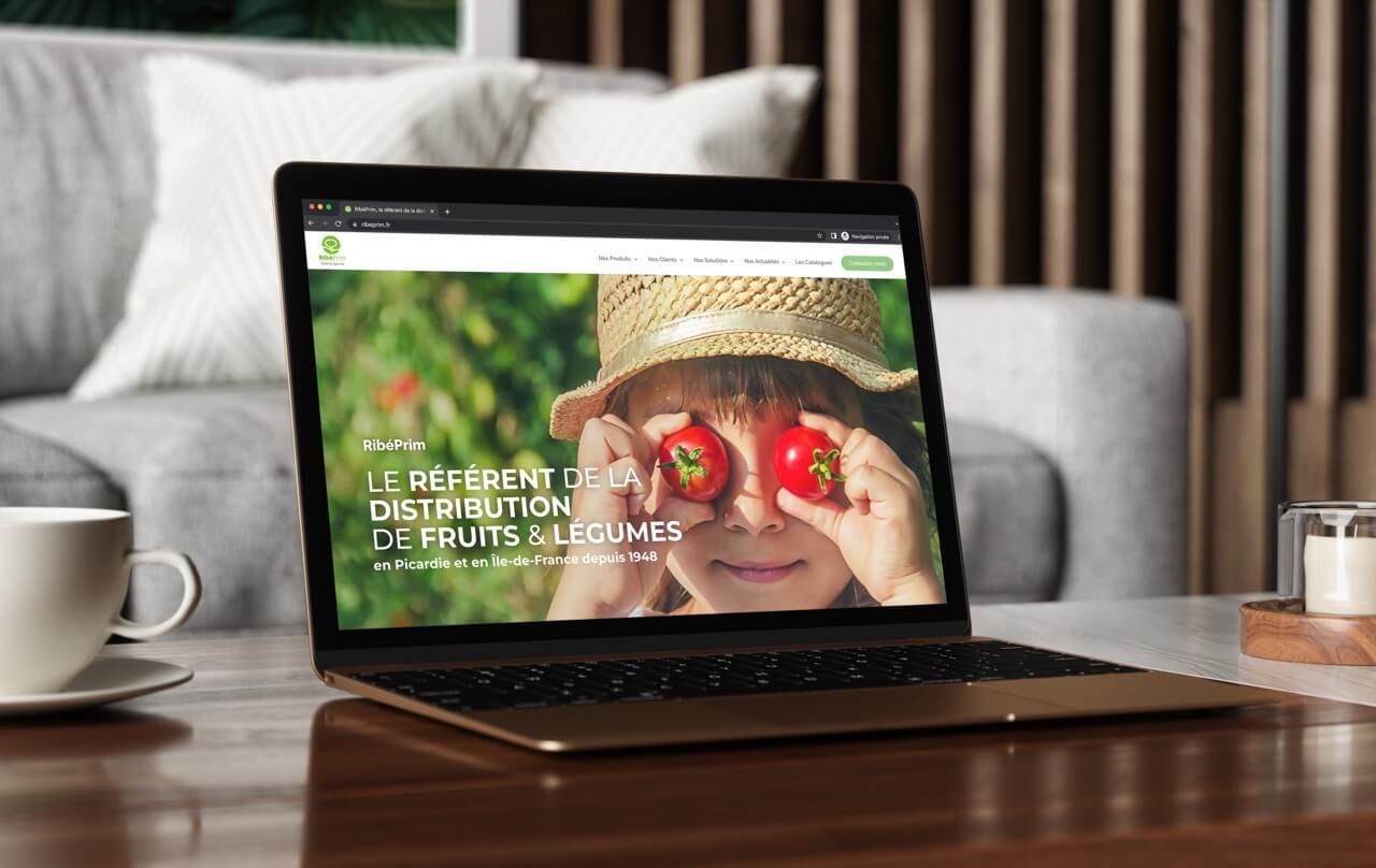 Visuel du site internet pour RibéPrim à Compiègne