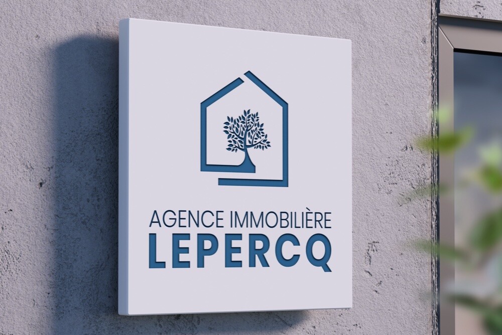 Création du logo de l'agence immobilière LEPERCQ à Villers-Cotterets