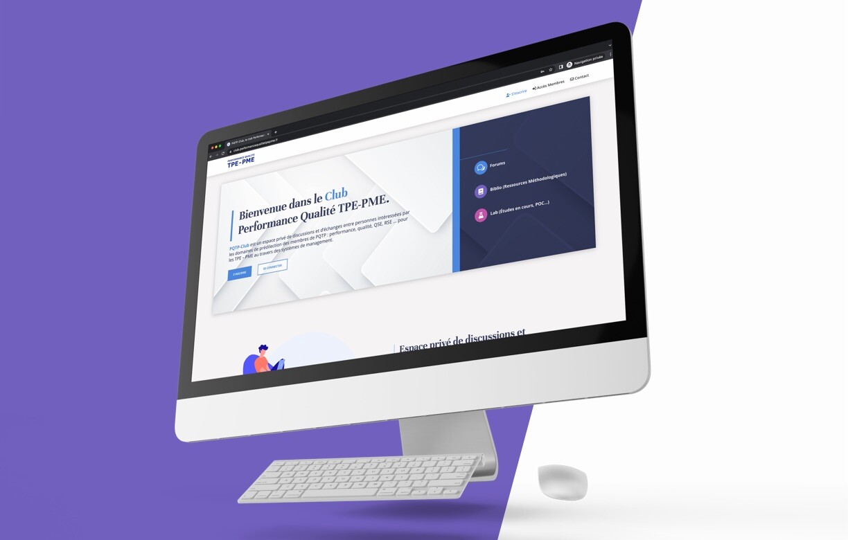 Aperçu du site internet PQTP-club