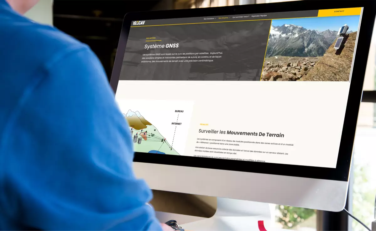Vue du site internet IGECAV