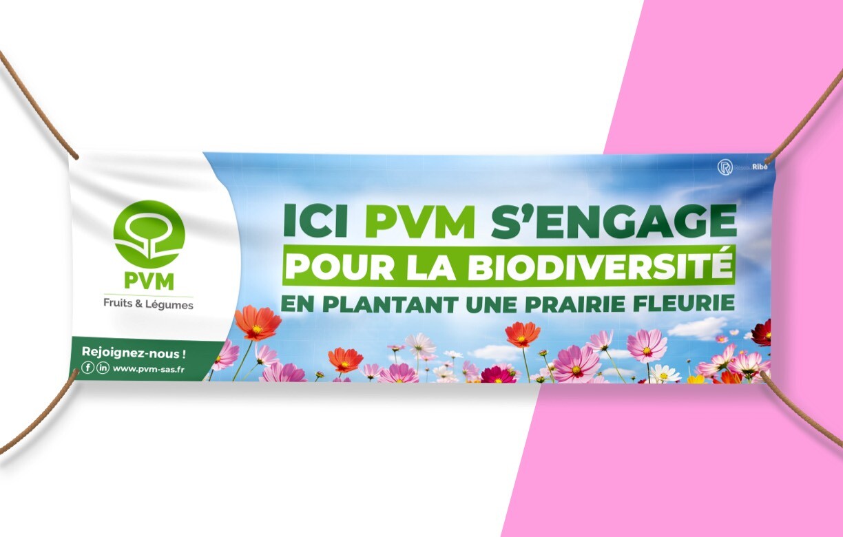 Création graphique de la banderole PVM pour la biodiversité Création graphique de la banderole PVM pour la biodiversité