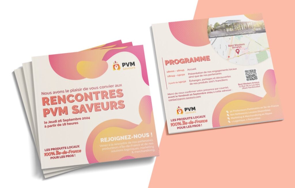 Carte invitation PVM Saveurs