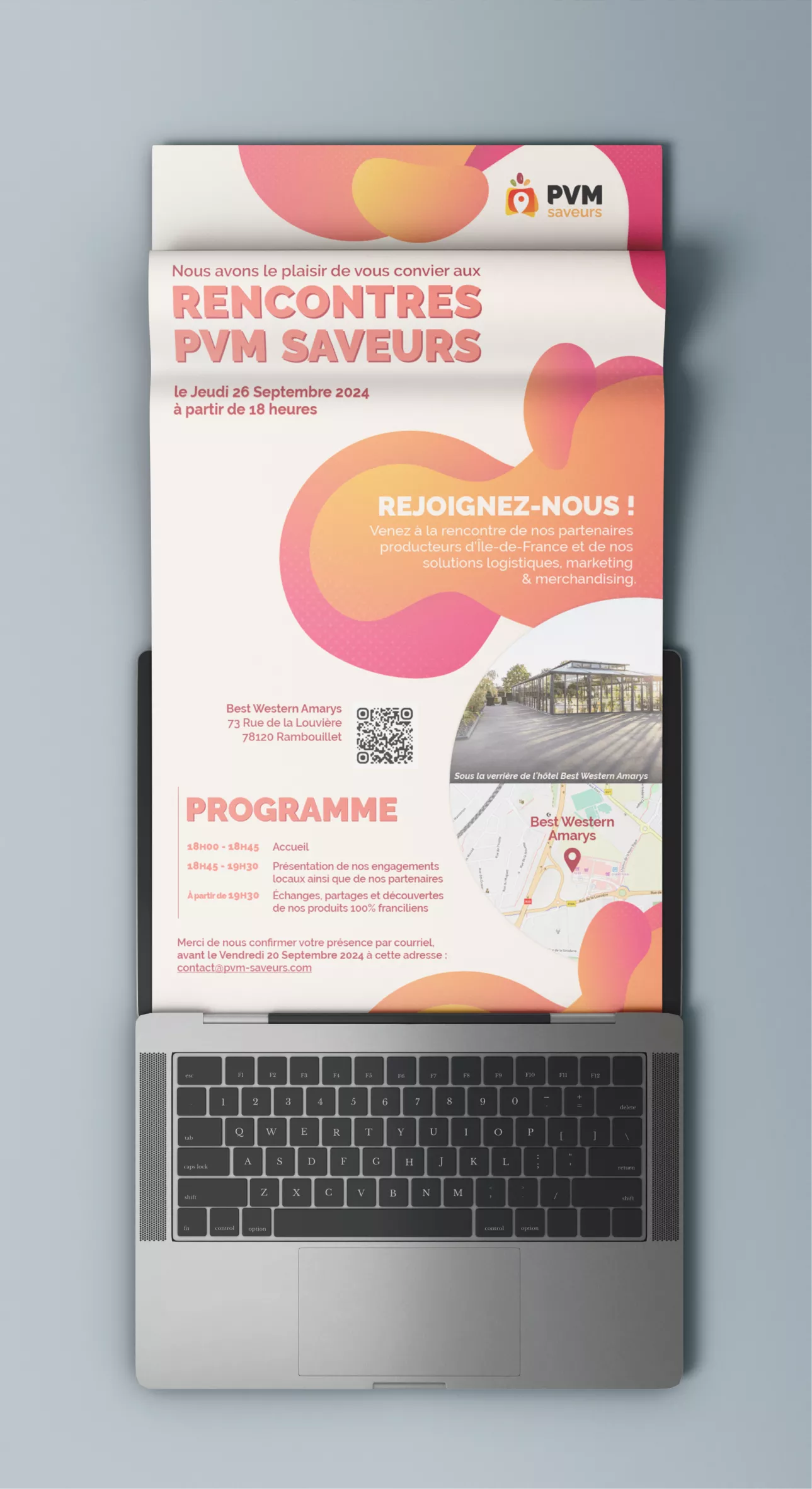 Emailing invitation PVM Saveurs format papier