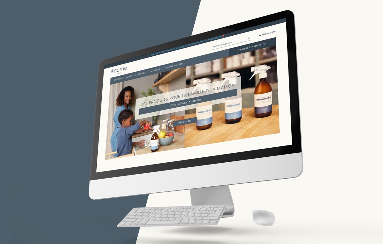 Création de la boutique en ligne Écume Paris