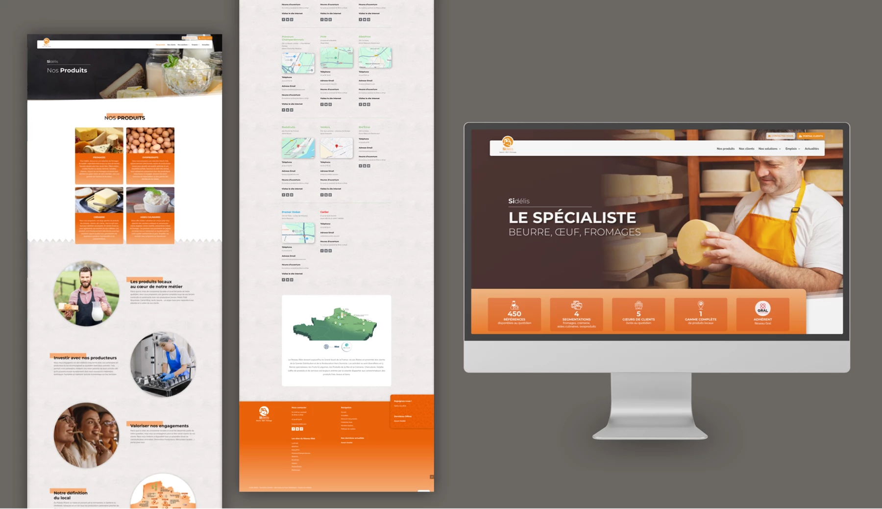 Maquette du site vitrine wordpress Sidelis
