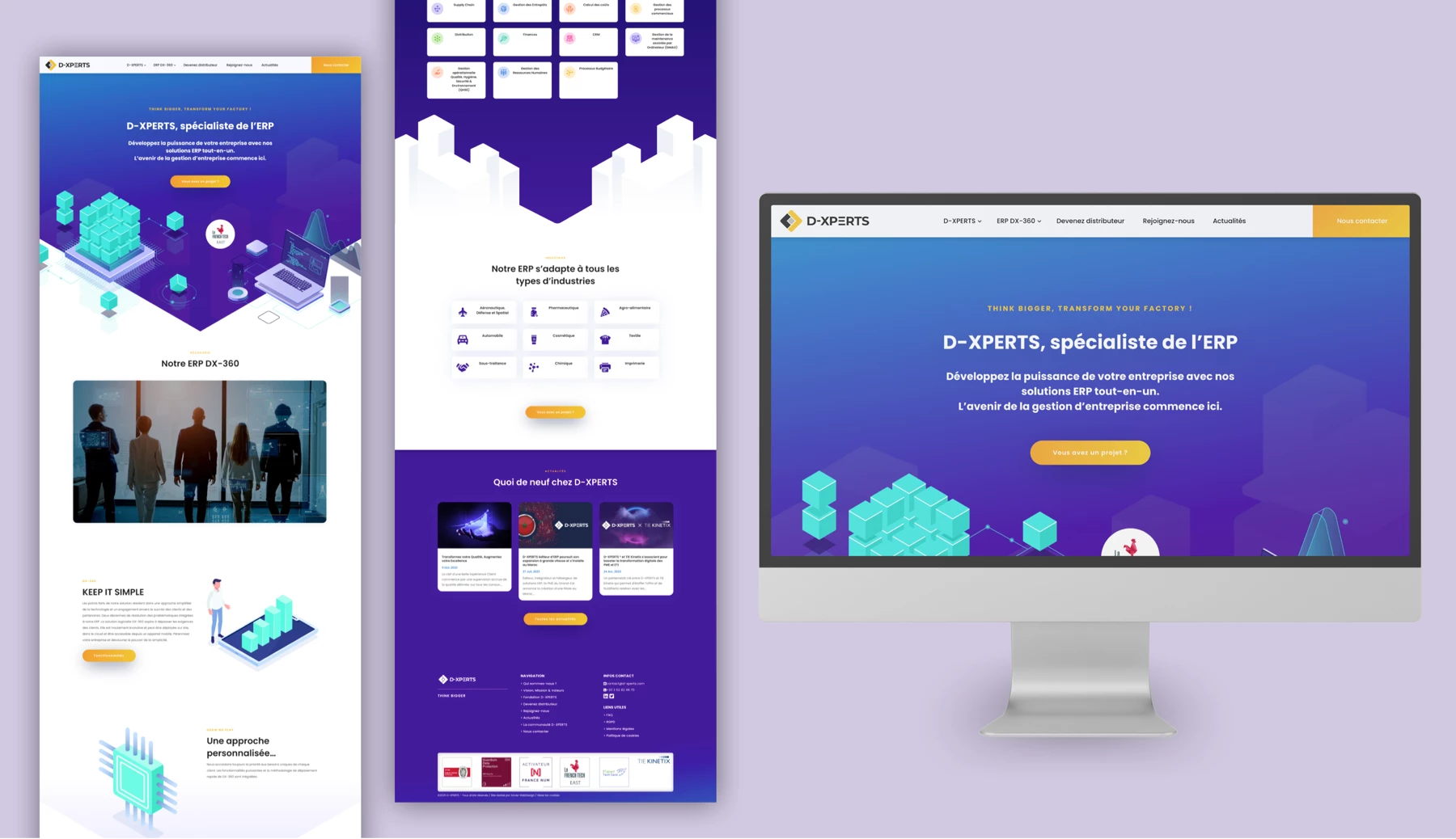 Maquette du site web D-xperts