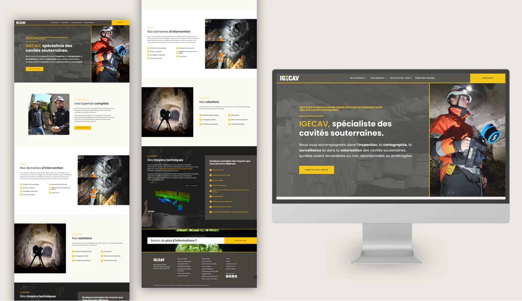 Maquette su site web IGECAV
